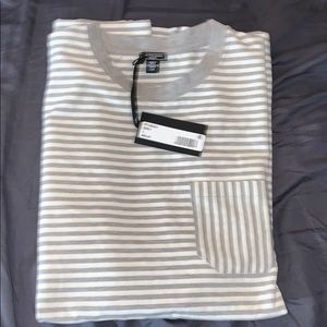 Saks Fifth Avenue Modern striped tee size L. NWT.